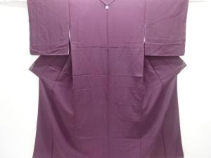 織柄一つ紋色無地着物